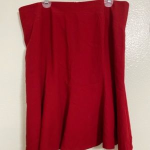 Peter Nygard Skirt only red pleat flip bottom suit